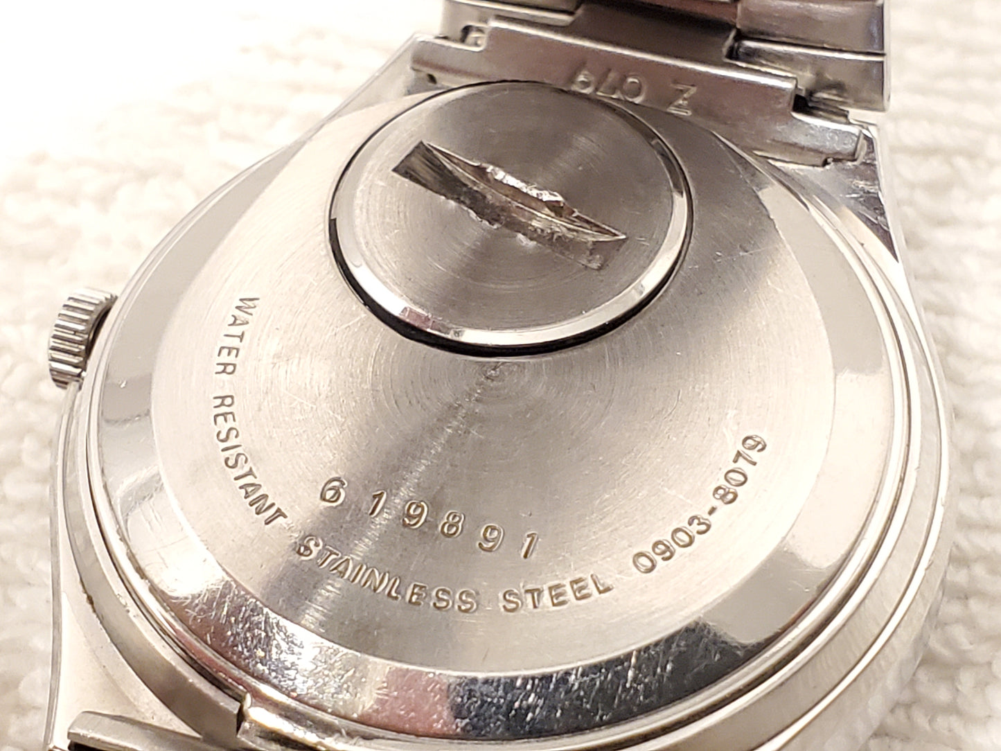 Vintage Seiko 4004 Quartz Blue Dial Men's Watch Stainless Steel Day Date Octagon