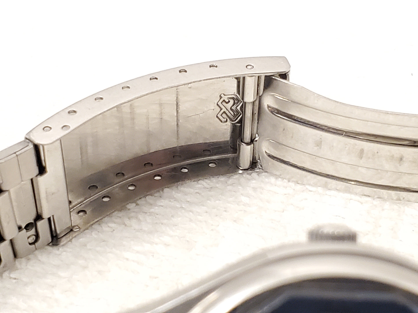 Vintage Seiko 4004 Quartz Blue Dial Men's Watch Stainless Steel Day Date Octagon