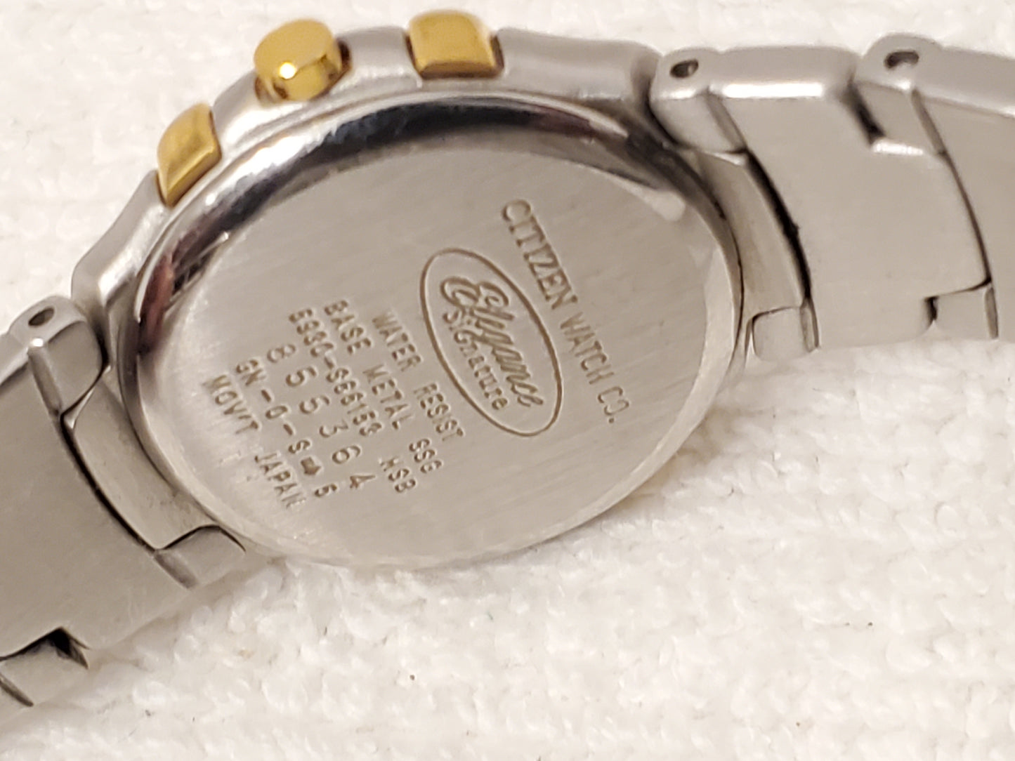 Vintage Citizen Elegance Women's Stainless Steel Gold Plated Quartz Watch