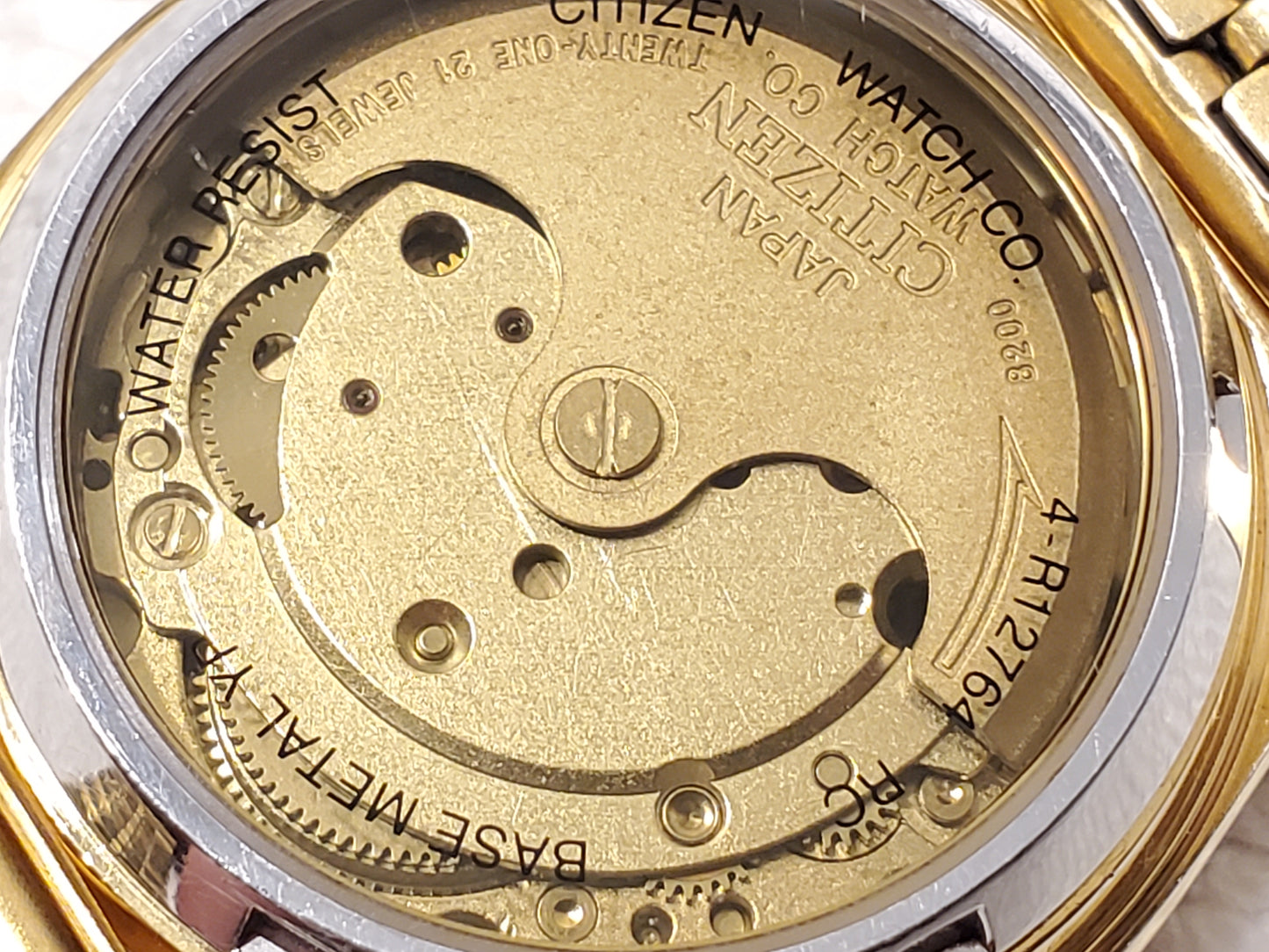 Vintage Citizen Automatic Twenty One Jewels Men's Gold Plated Watch Day Date