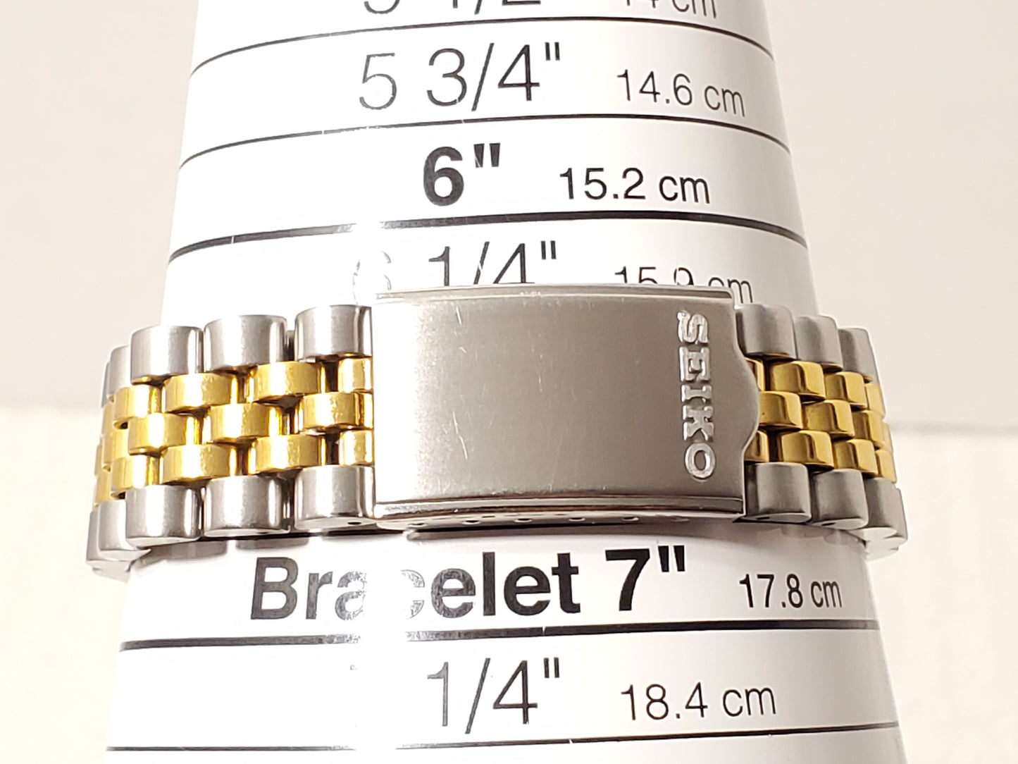 Vintage Seiko Men's Presidential Watch Gold Tone Dial Stainless Steel Date Day