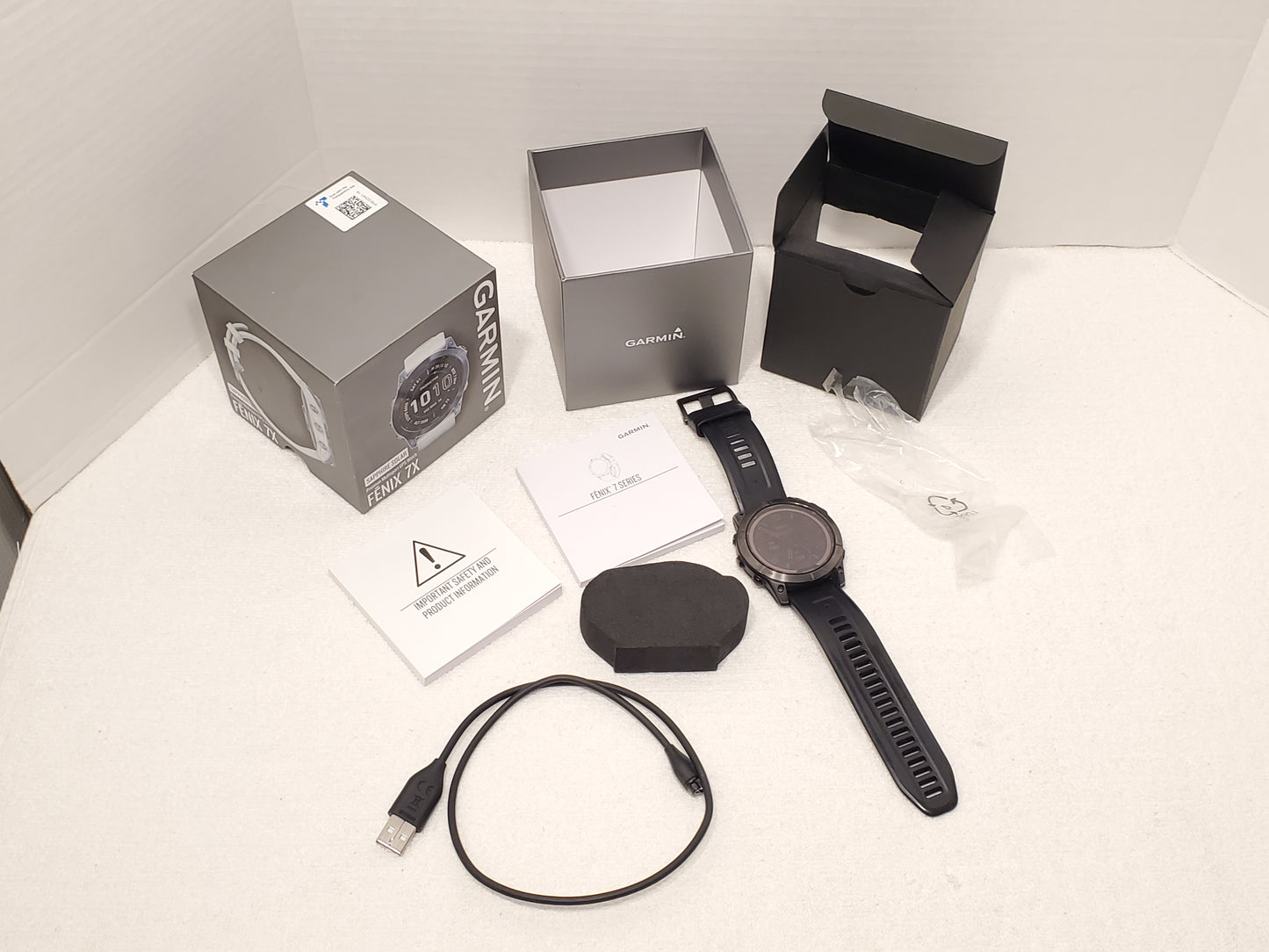 Garmin Fenix 7X Sapphire Solar Titanium Premium Multisport GPS Men's Watch Black