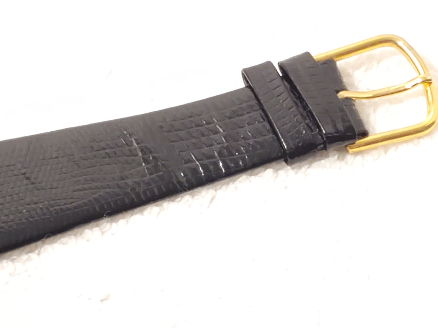 Vintage Helbros Regency Swiss Men's Gold Plated Tank Watch 6 Jewels Leather Band