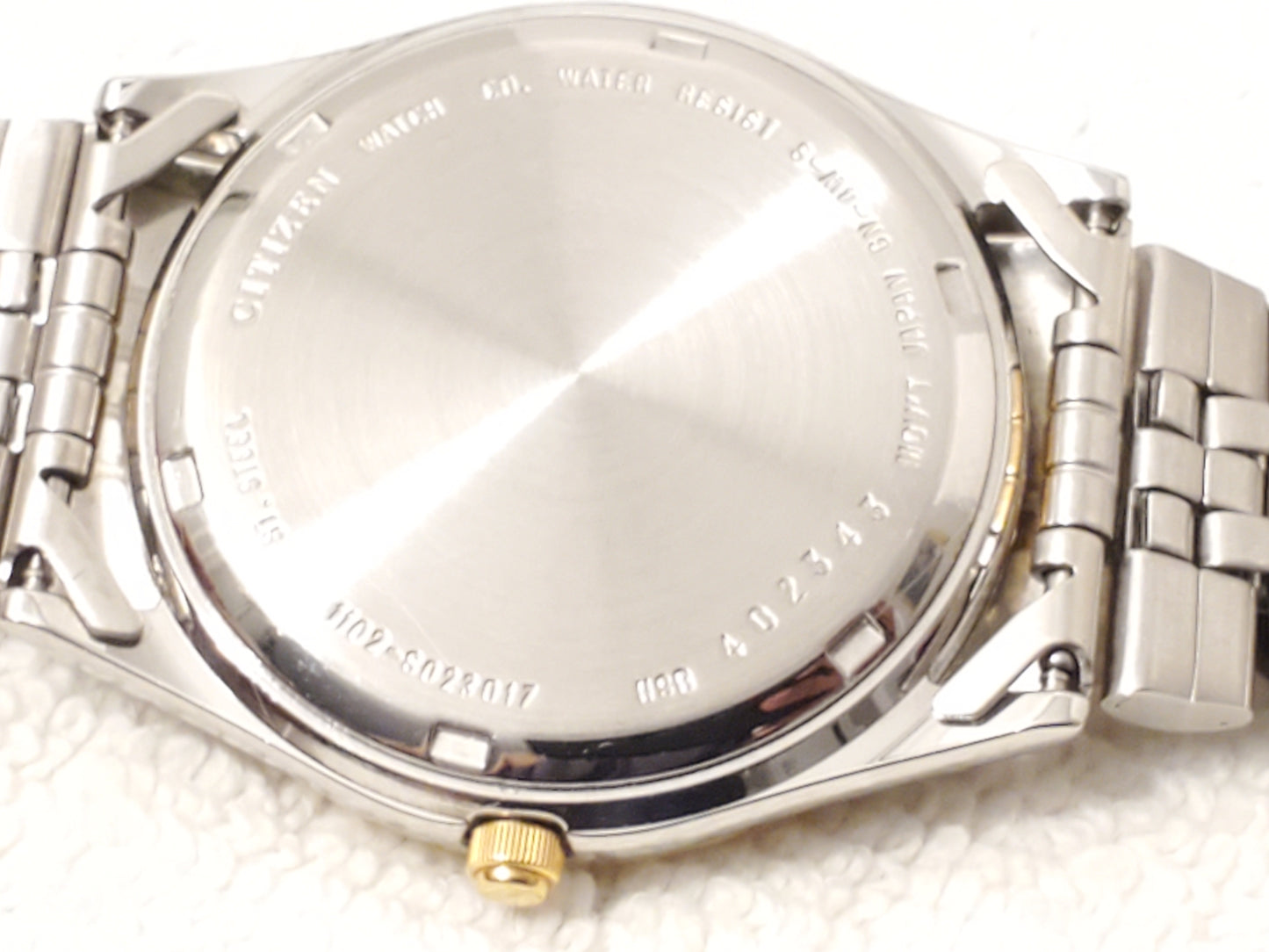 Vintage Citizen Presidental Mens Day Date Quartz Watch Gold Tone Stainless Steel