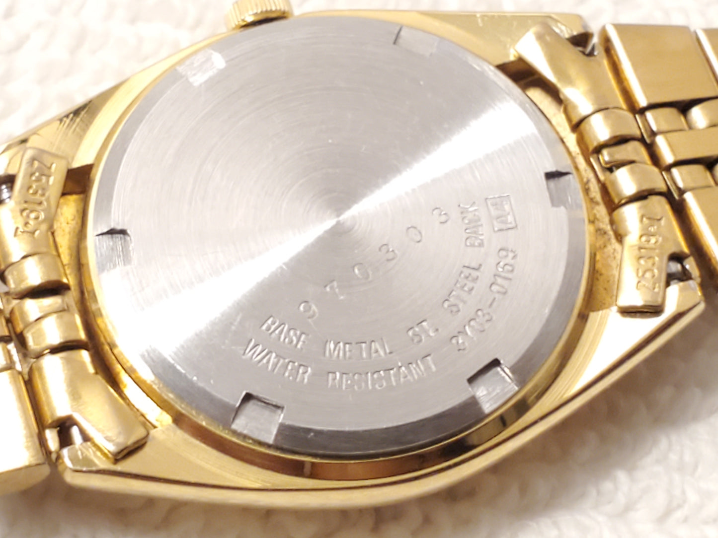 Vintage Seiko SQ Women's Black Dial Gold Tone Day Date Quartz Watch One Jewel