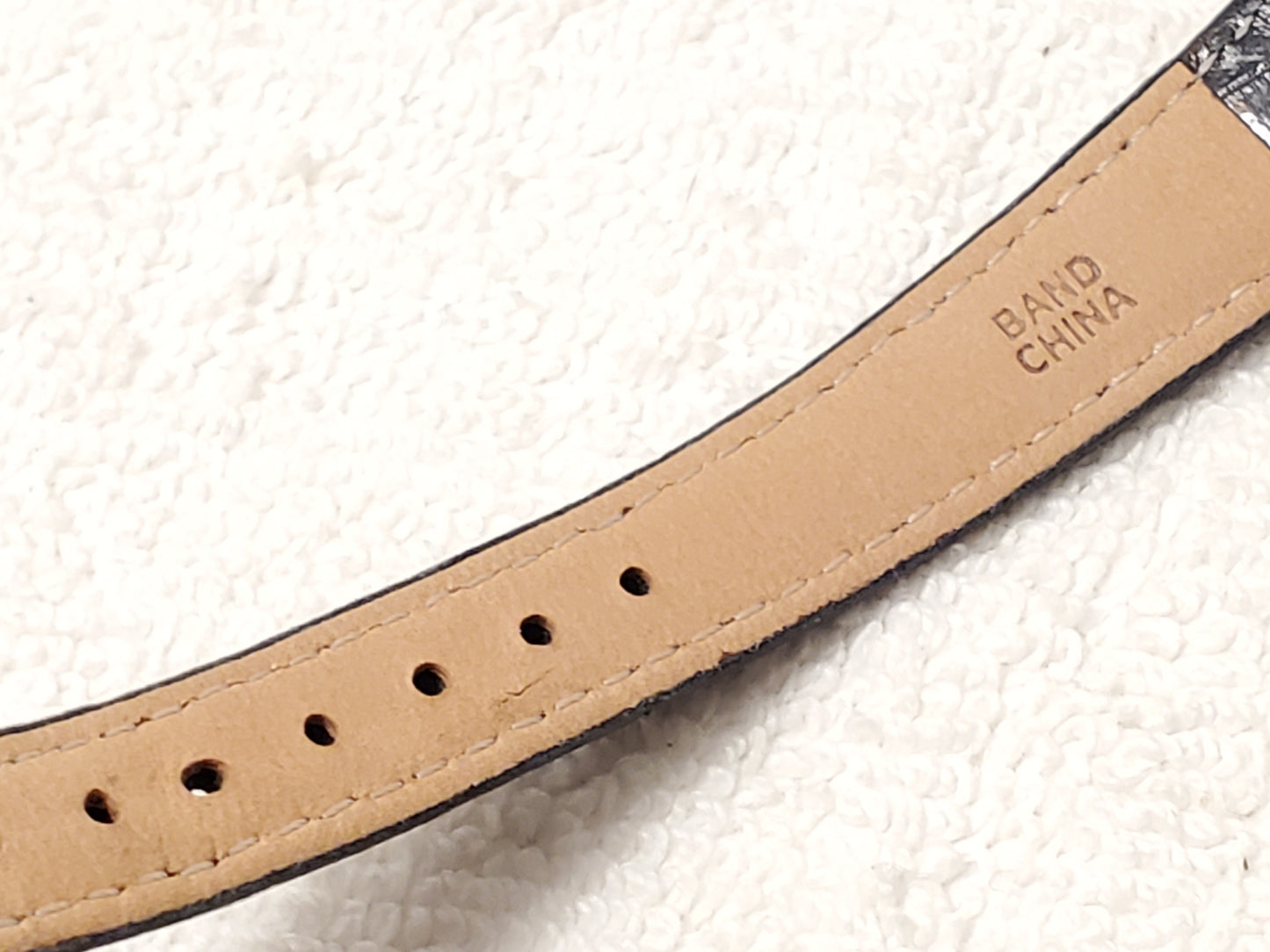 Vintage Seiko Women Tank Gold Tone Watch Leather Band Silver Dial Roman Numerals
