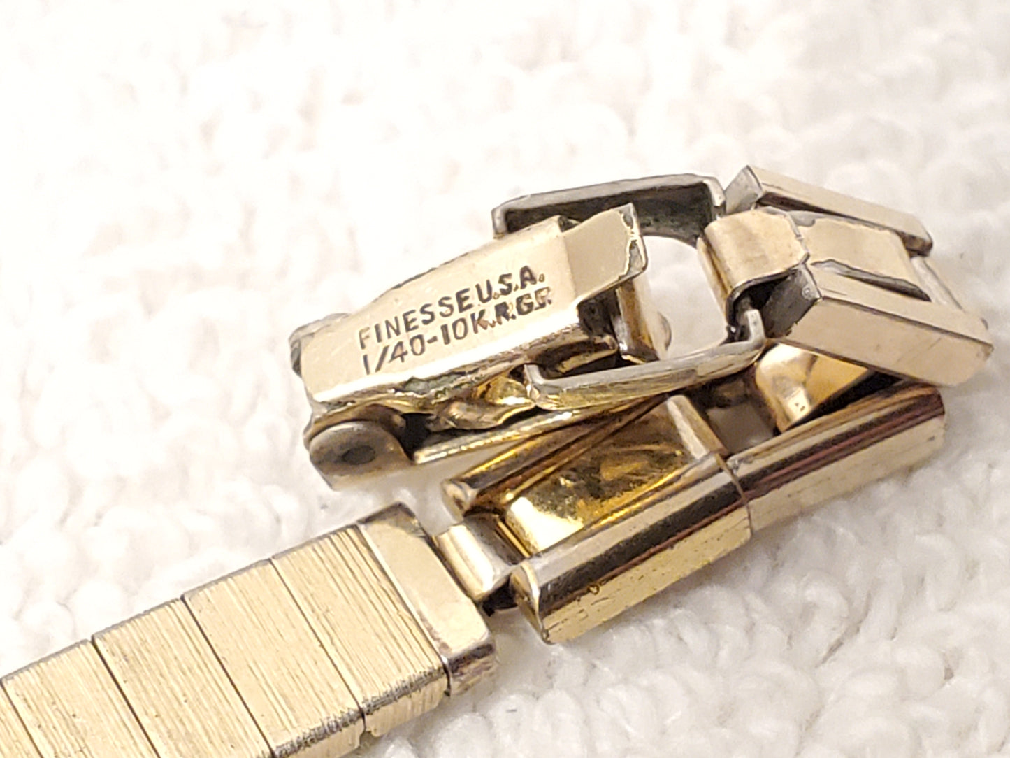 Vintage Hamilton Swiss Quartz Womens Watch Six Diamonds Bezel Four Jewels 10K GP