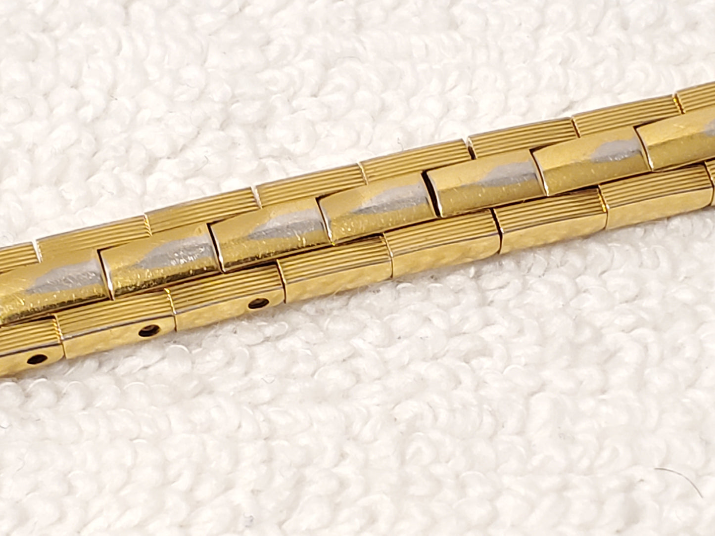 Vintage Pulsar by Seiko Women Watch Gold Tone 6 Diamonds 2 Red Rubies White Dial