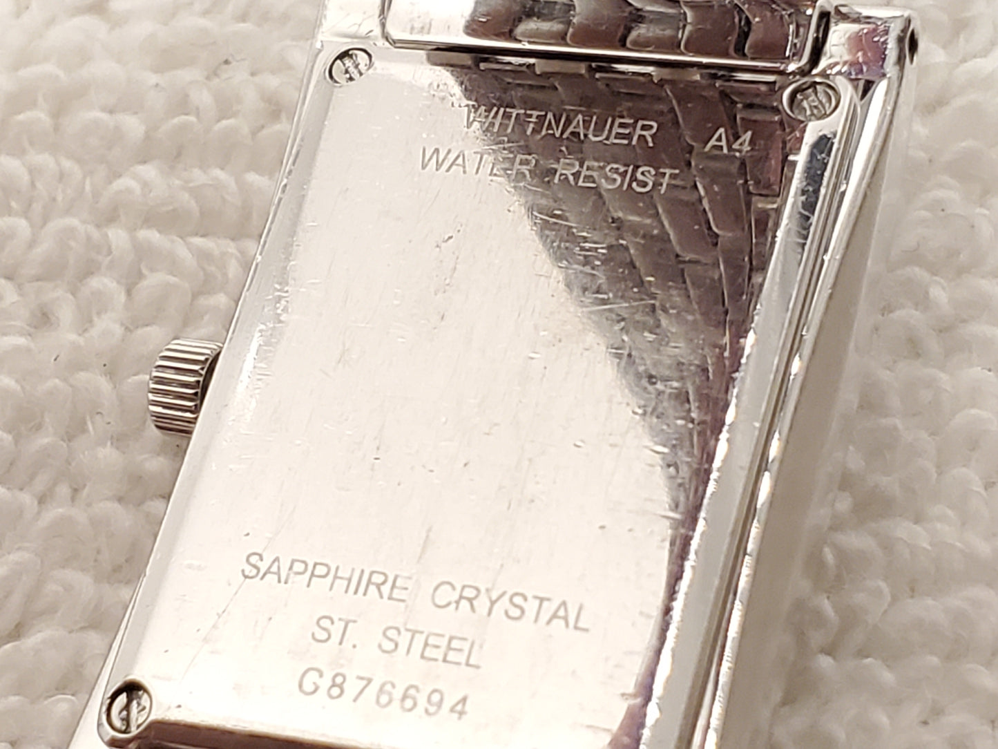 Vintage Wittnauer 34 Diamonds Bezel Swiss Made Sapphire Women's Watch 7 Jewels