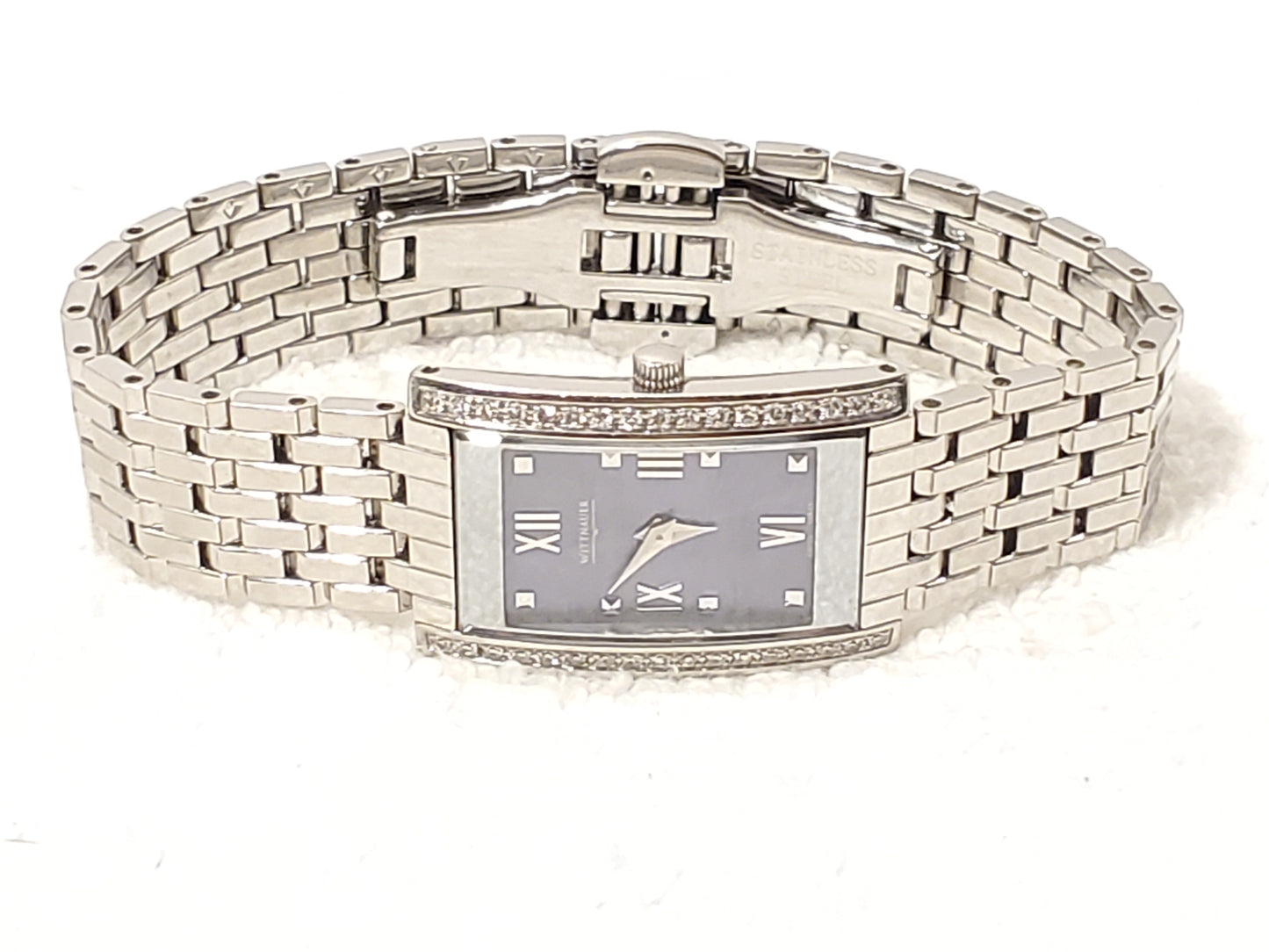 Vintage Wittnauer 34 Diamonds Bezel Swiss Made Sapphire Women's Watch 7 Jewels