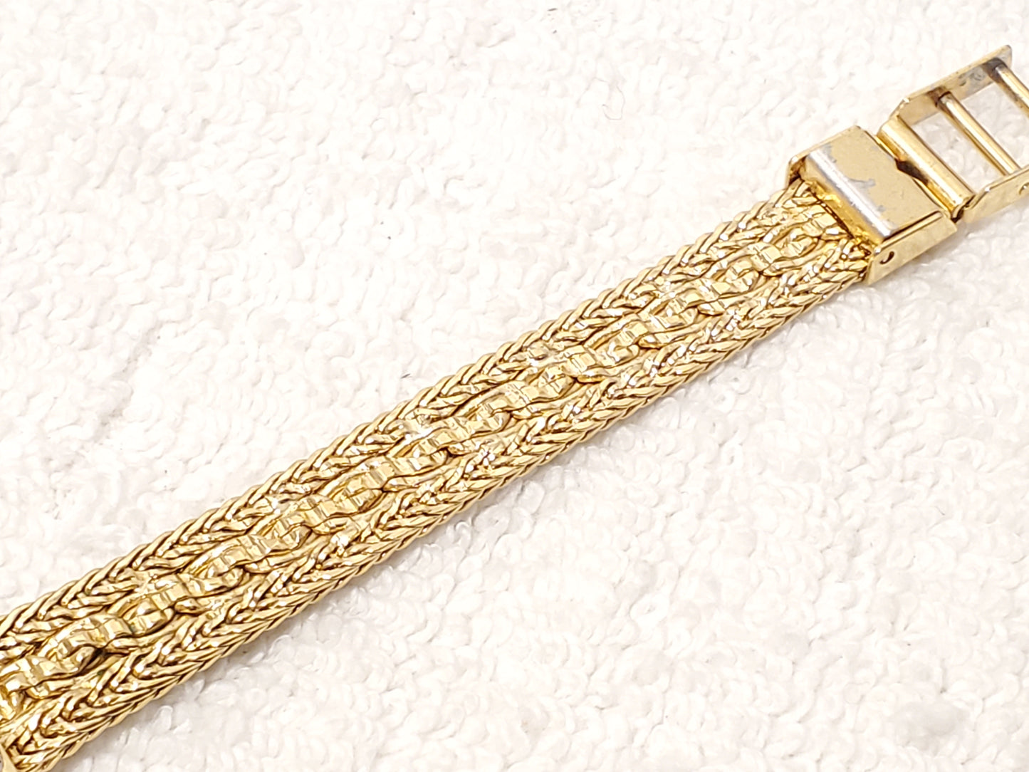 Vintage Bulova Women's Gold Plated Tank Watch Six Jewels West Germany S Steel