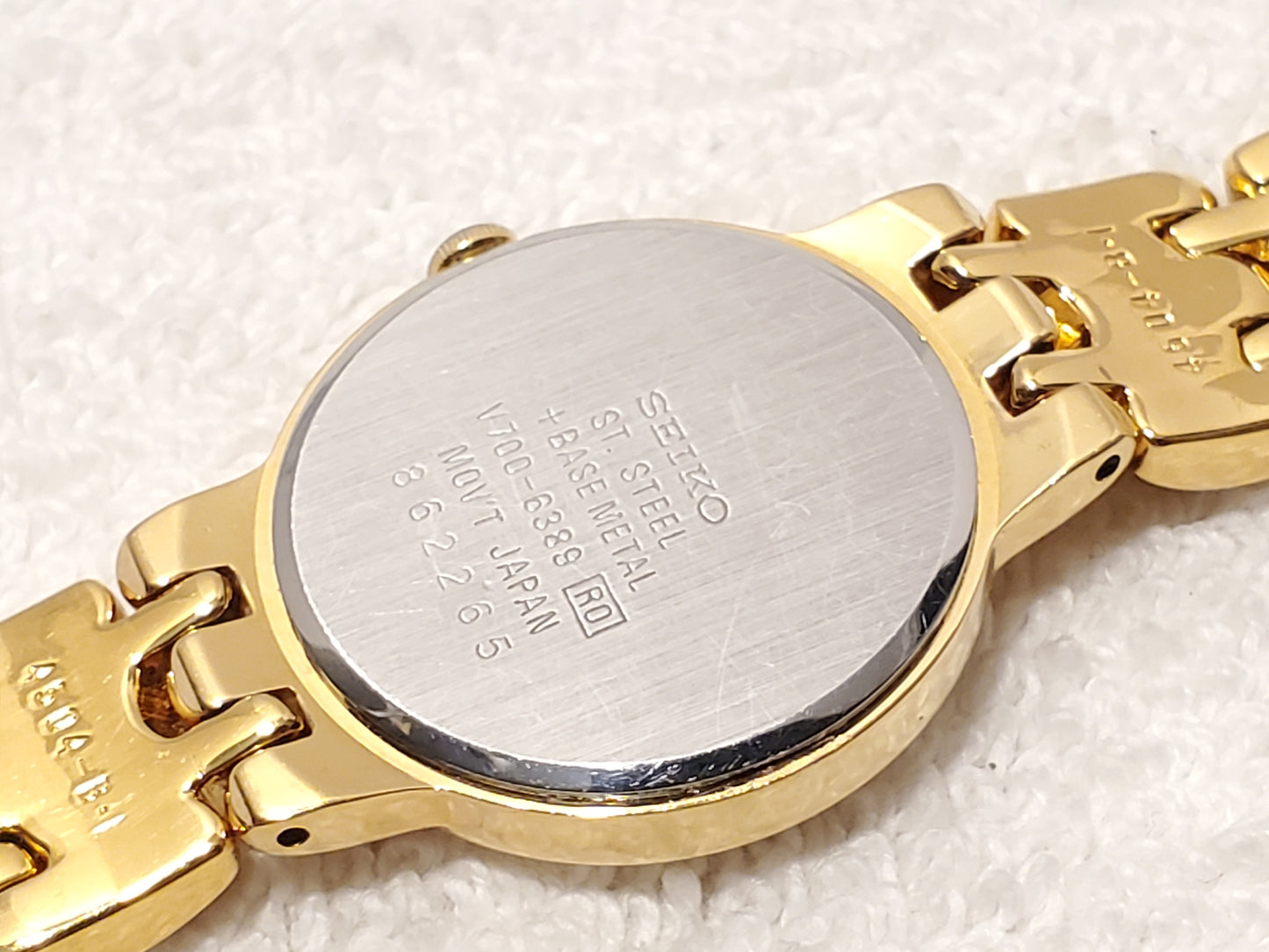 Vintage Seiko Women's Silver Dial Gold Tone Stainless Steel Quartz Watch