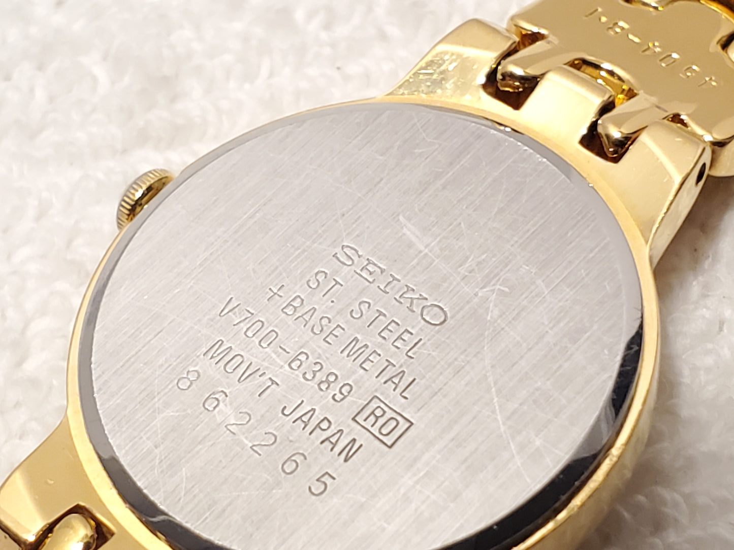 Vintage Seiko Women's Silver Dial Gold Tone Stainless Steel Quartz Watch