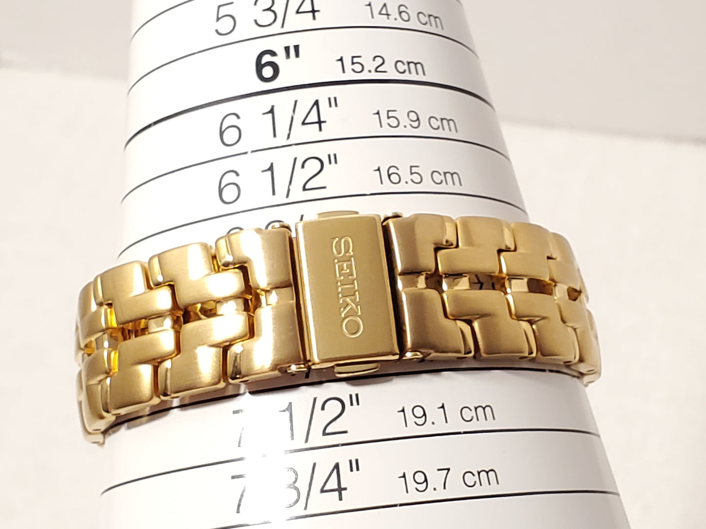 Vintage Seiko Gold Tone Date Men's Quartz Watch One Jewel Stainless Steel WR 50M