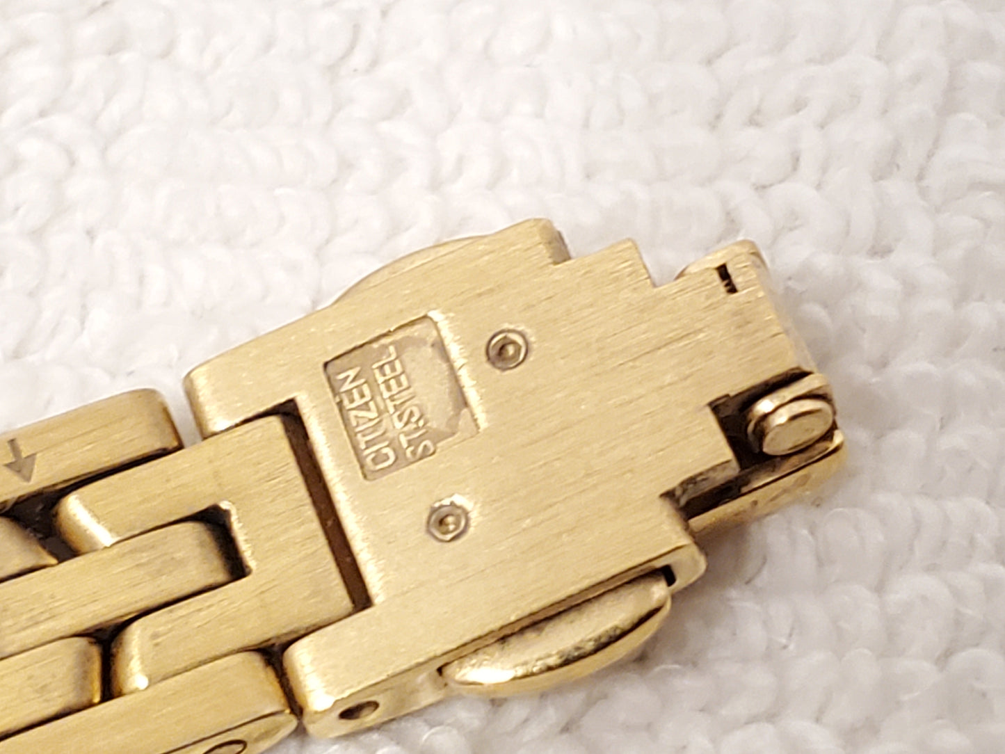 Vintage Citizen Eco Drive Women’s Gold Plated Black Dial Watch Stainless Steel