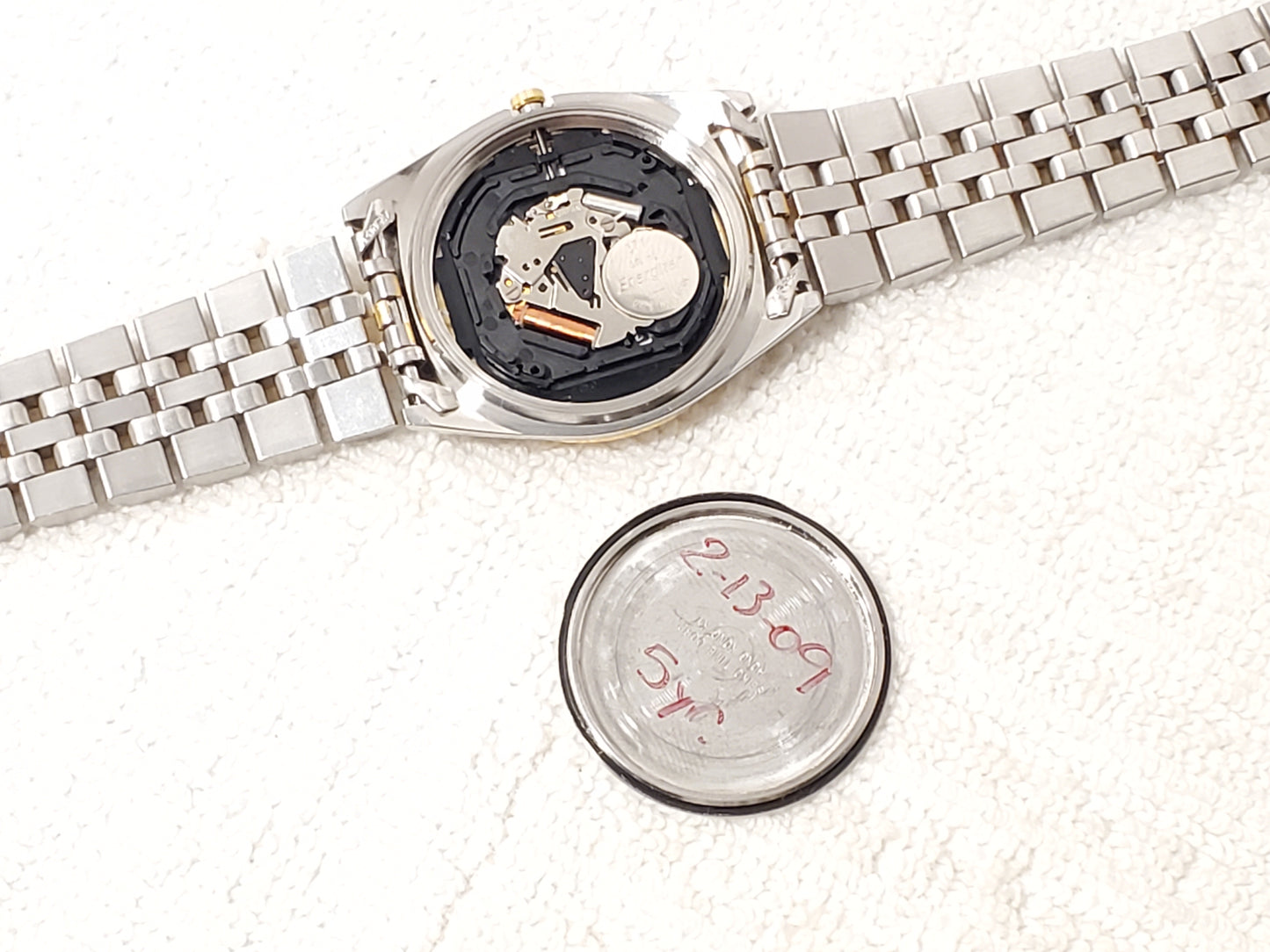Vintage Seiko Men's Presidential Day Date Watch Gold Tone 1 Jewel Silver Dial SS