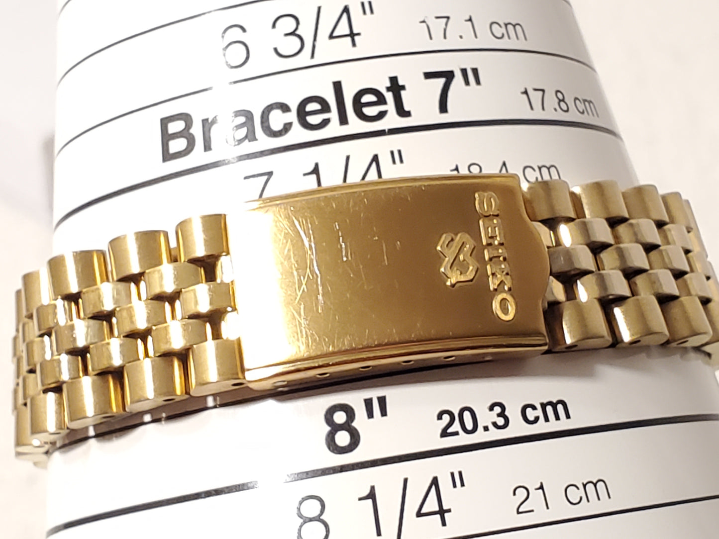 Vintage Seiko SQ Men's Presidential Day Date Gold Tone Watch One Jewel S Steel