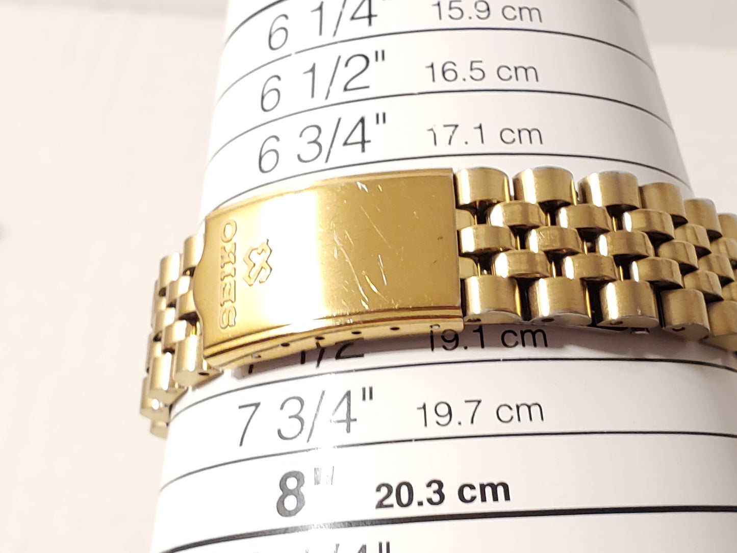 Vintage Seiko SQ Men's Presidential Day Date Gold Tone Watch One Jewel S Steel