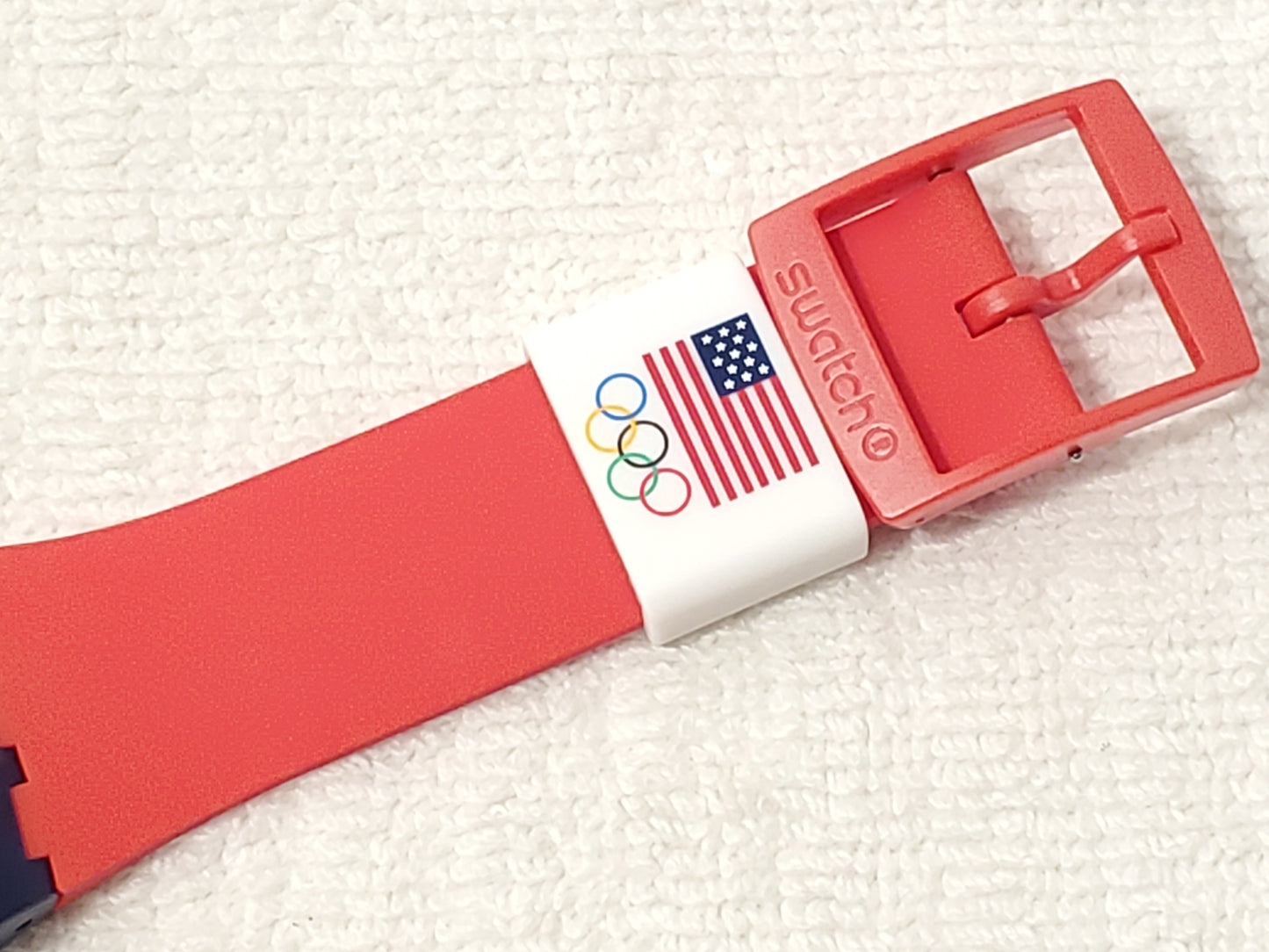 Swatch USA Olympic Men's Watch Stars Stripes Chronograph Four Jewels Swiss Made