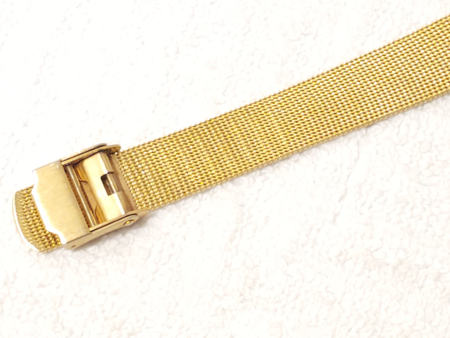 Gruen Denmark Women's Gold Tone Date Watch Mother Pearl Swarovski Crystals Dial