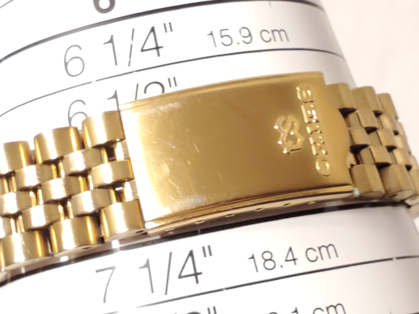 Vintage Seiko SQ Men's Presidential Day Date Gold Tone Watch One Jewel S Steel