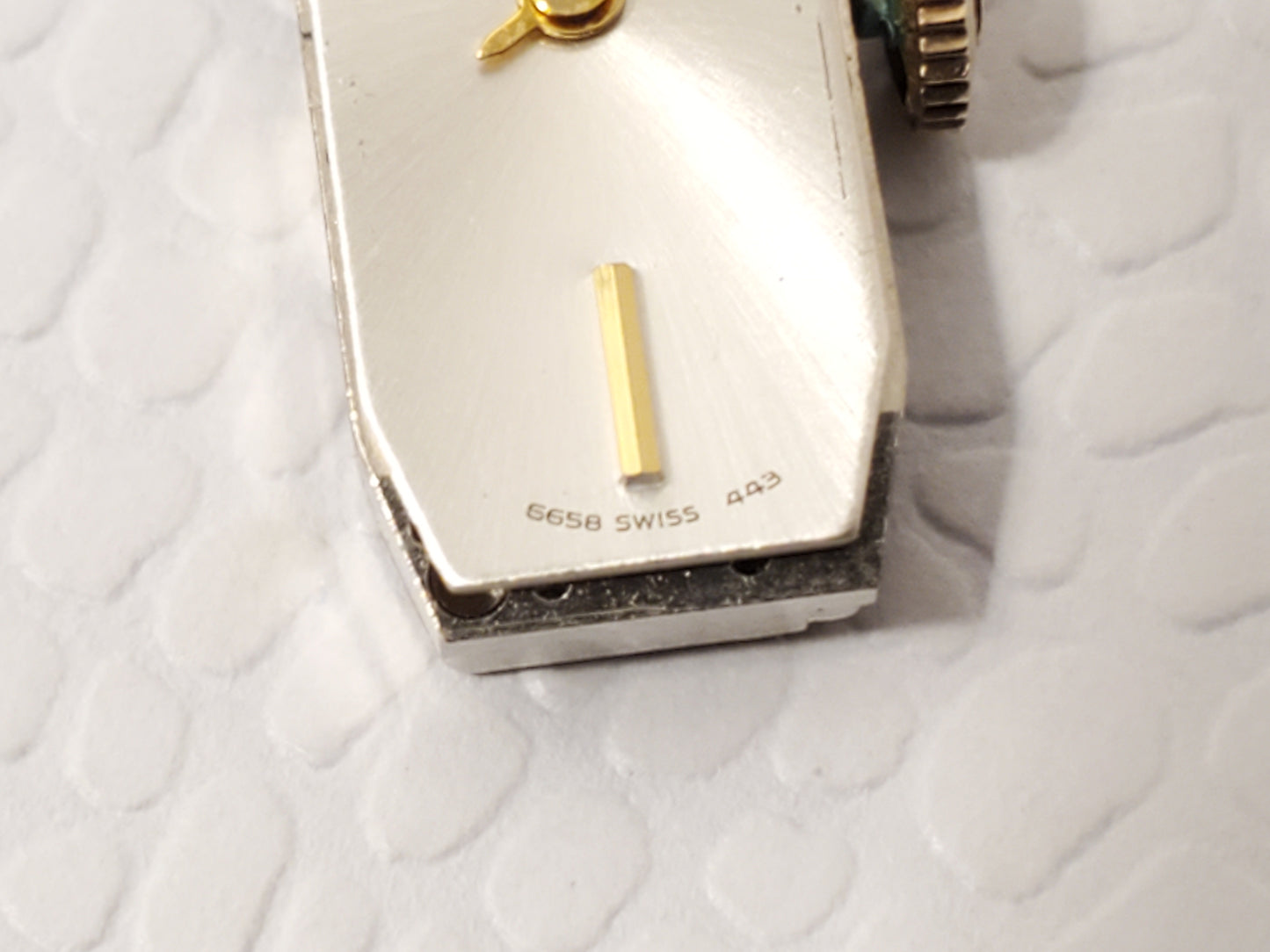 Vintage Benrus Swiss Gold Plated Diamonds Bezel Women's Wind Up Watch 17 Jewels