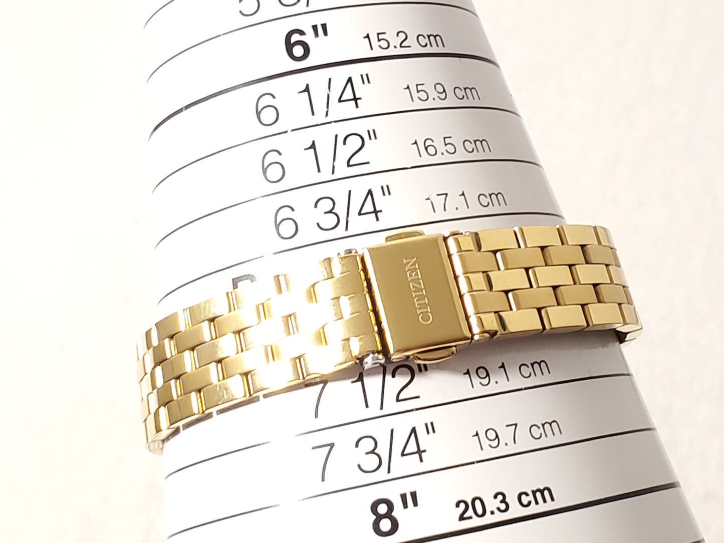 Citizen Womens Gold Tone Stainless Steel Quartz Watch Mother Pearl Dial Crystals