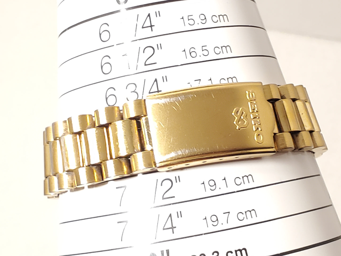 Vintage Seiko SQ Men's Presidential Day Date Gold Tone Watch One Jewel S Steel