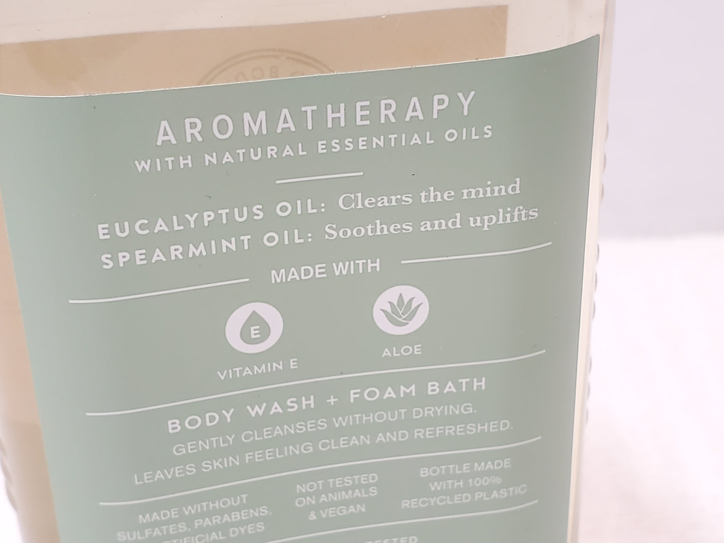 Bath & Body Works Aromatherapy Eucalyptus Spearmint Stress Relief Wash Foam 10oz