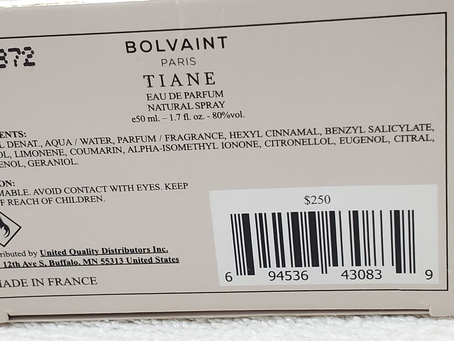 Tiane by Bolvaint Paris Eau De Parfum for Women 1.7 oz Spray Made in France New