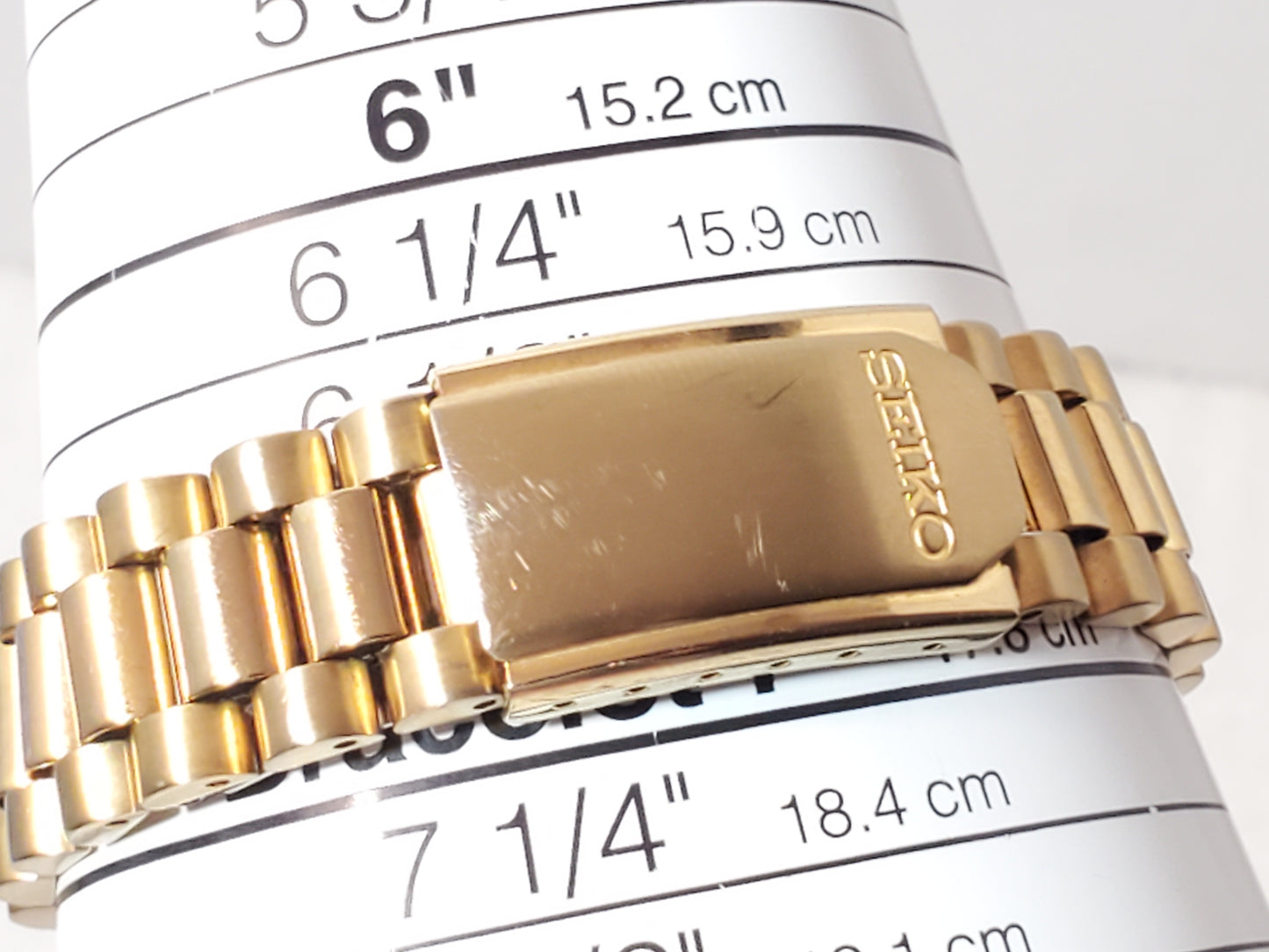 Vintage Seiko Men's Presidential Day Date Quartz Watch One Jewel Gold Tone