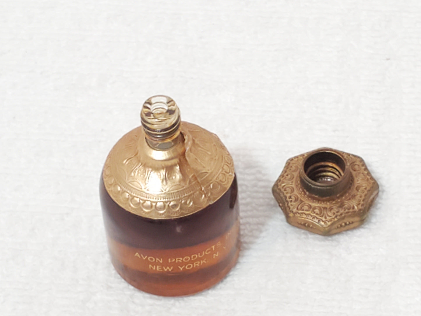 Vintage Avon Unforgettable Perfume Oil Splash 0.5 oz Amber Glass Bottle Women's
