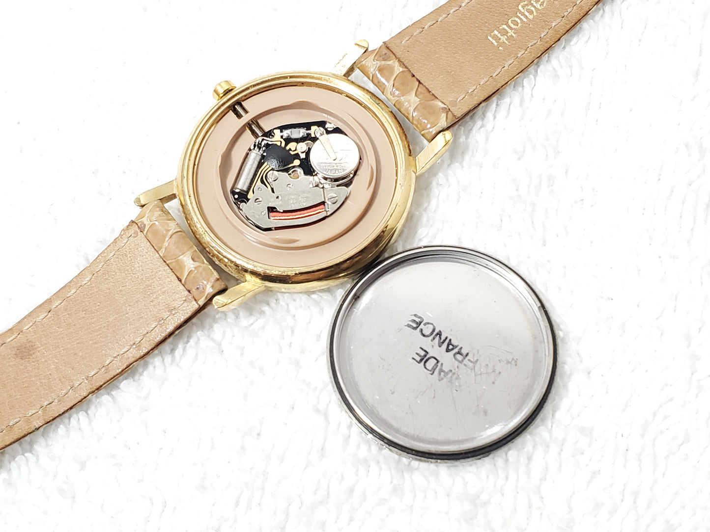 Vintage Laura Biagiotti Gold Plated Women's Watch Pressed Flowers Swiss Made