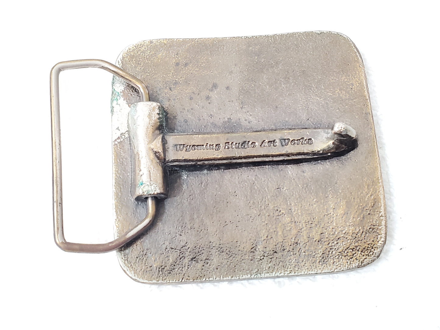 State Farm Insurance Vintage Belt Buckle Classic Three Logo Auto Life Fire