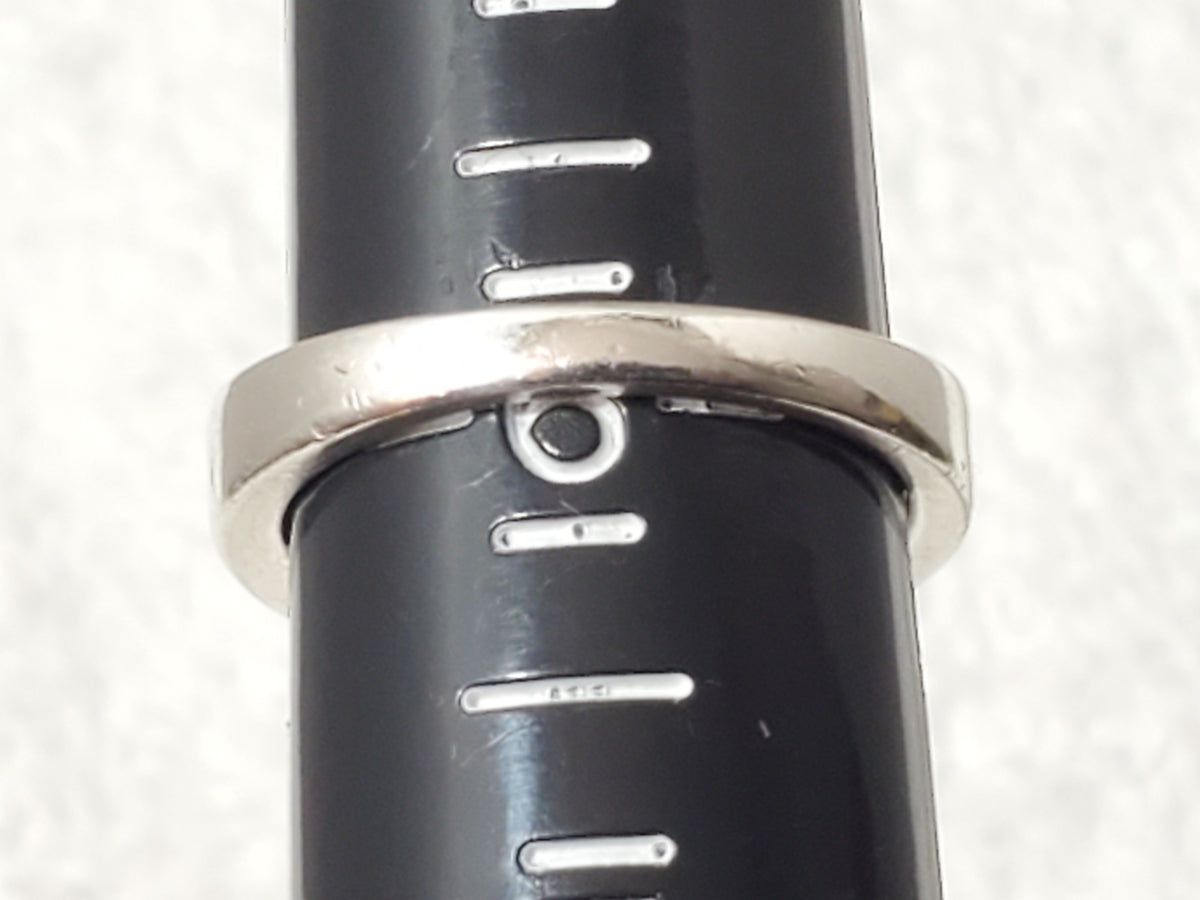 Vintage Sterling Silver Faceted Green Gemstone Solitaire Ring Split Shank Size 6