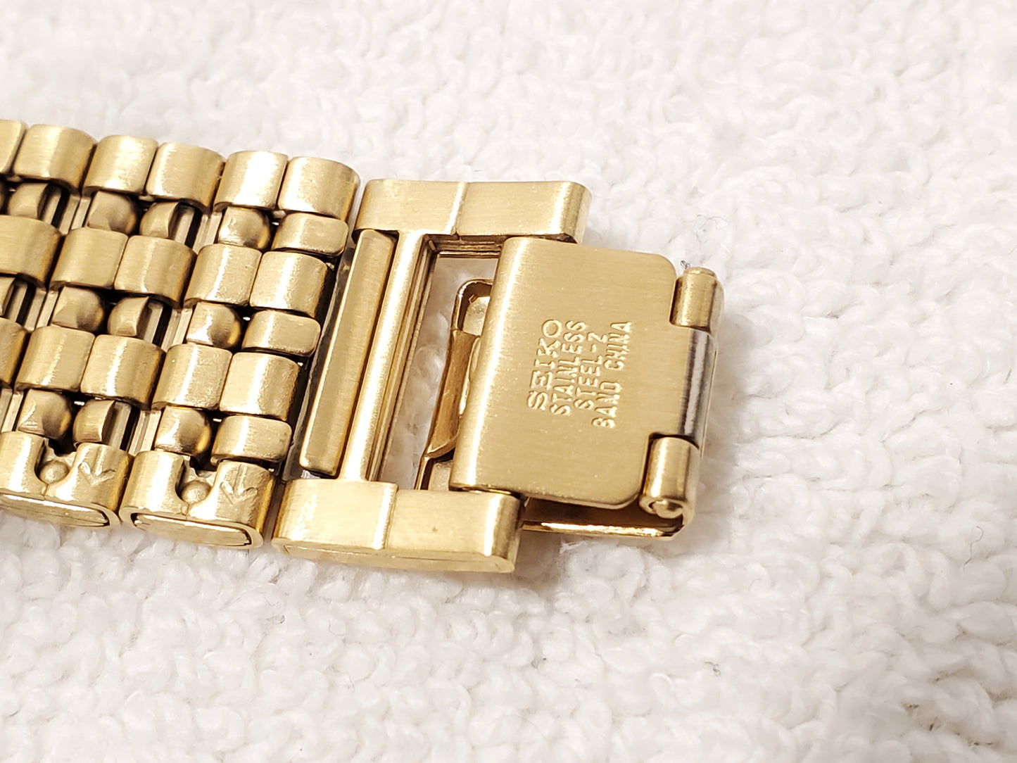 Vintage Seiko Men's Tank Gold Tone Quartz Watch Stainless Steel One Jewel