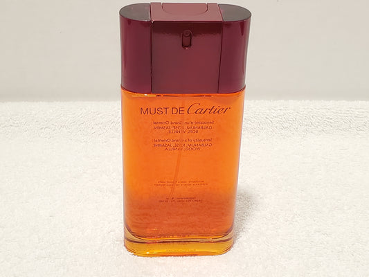 Vintage Must De Cartier Eau De Toilette Spray Women's Perfume  3.3 oz Bottle Made in France