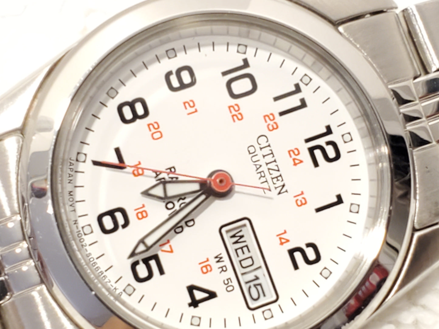 Vintage Citizen Railroad Approved Women's Quartz Watch Stainless Steel Day Date