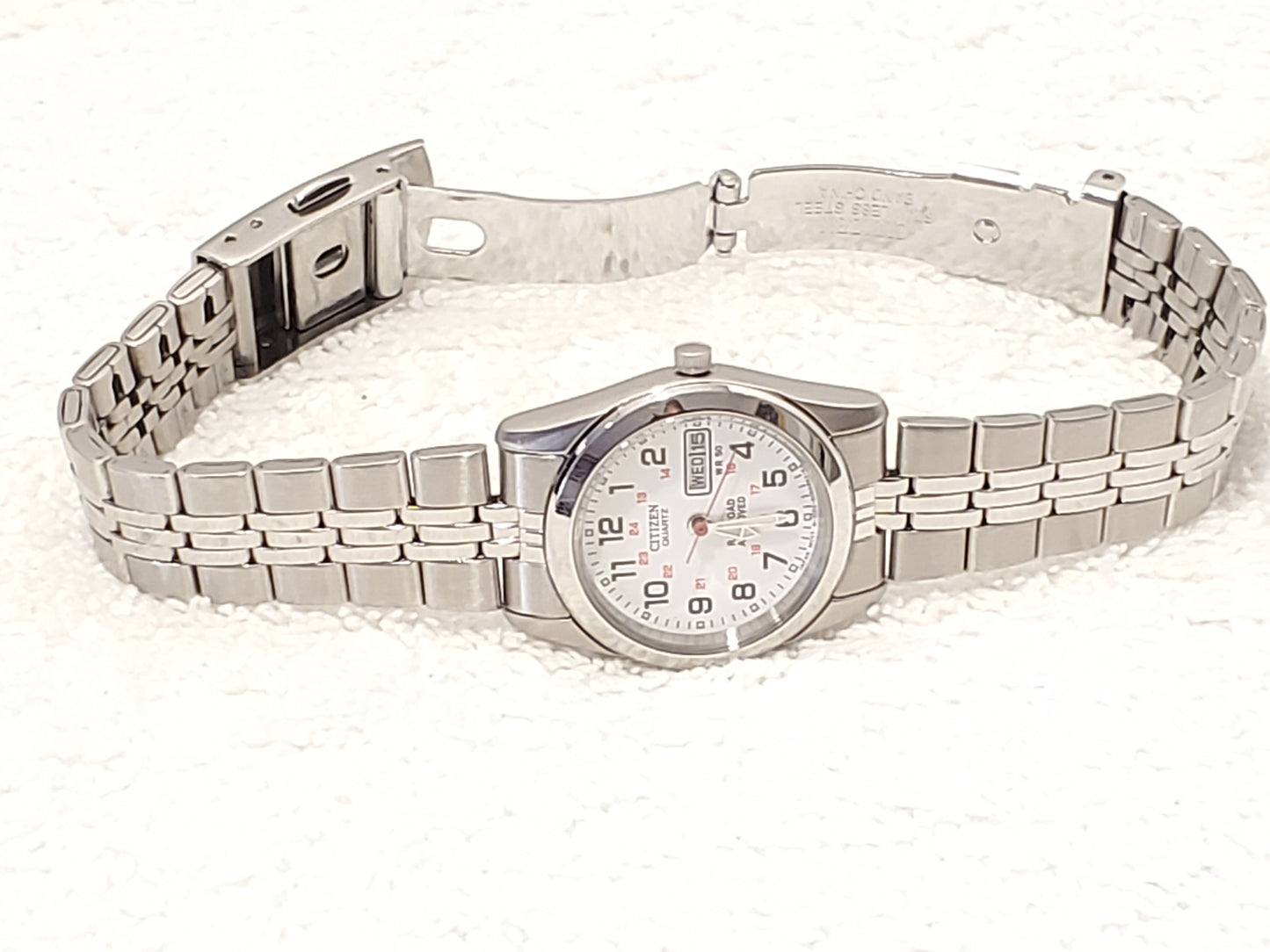 Vintage Citizen Railroad Approved Women's Quartz Watch Stainless Steel Day Date