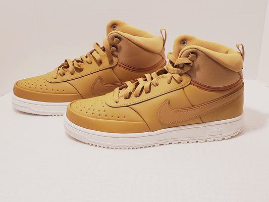Nike Court Vision Mid Winter Gold Wheat White Sneakers Size 10.5 Men's Shoes New