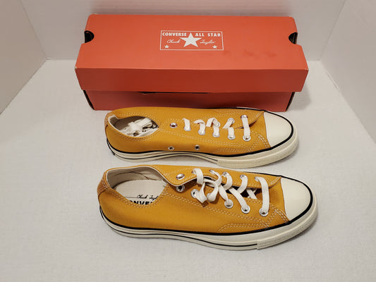 Converse Chuck Taylor Sunflower Yellow Unisex Low Top Sneakers Men 6.5 Women 8.5