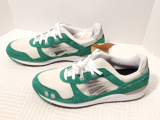 Asics Men's Gel Lyte lll OG AWAKE Sneakers Green Gray Silver White Black Cream