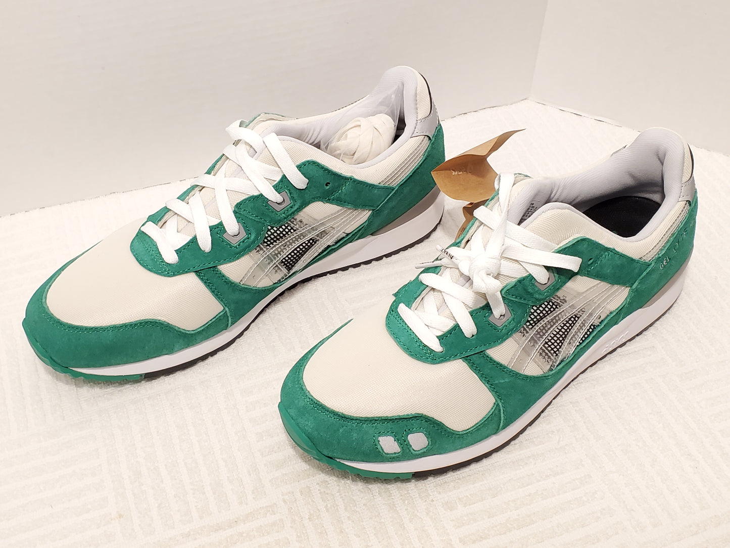 Asics Men's Gel Lyte lll OG AWAKE Sneakers Green Gray Silver White Black Cream