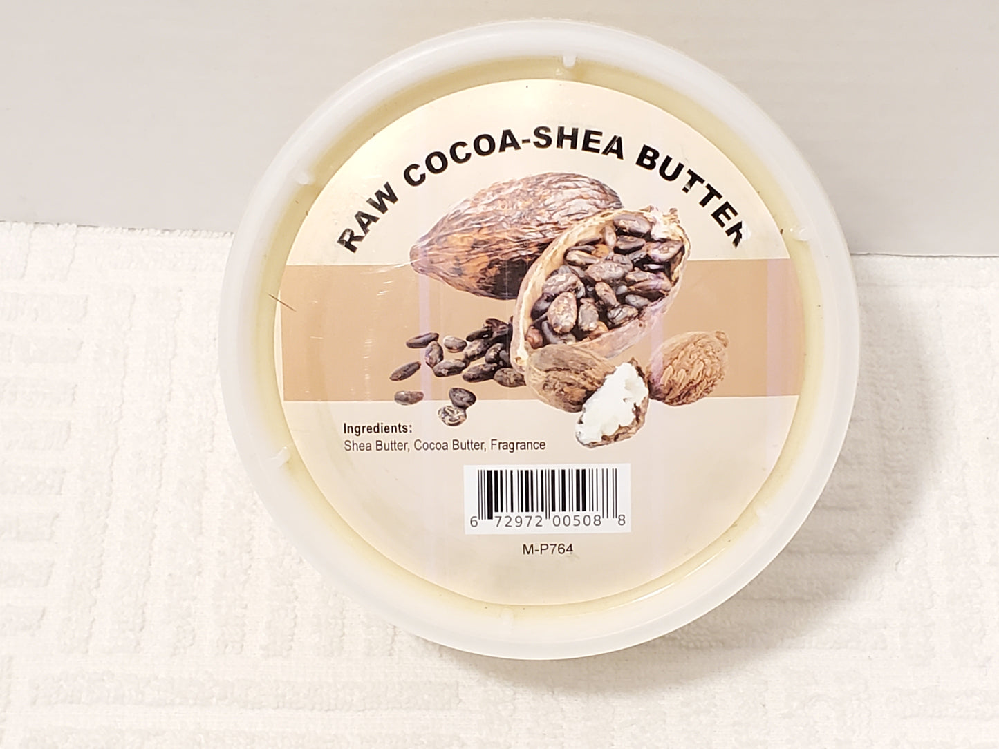 Raw Cocoa Shea Butter Natural Moisturizers Nutrients 1 lb Plastic Container