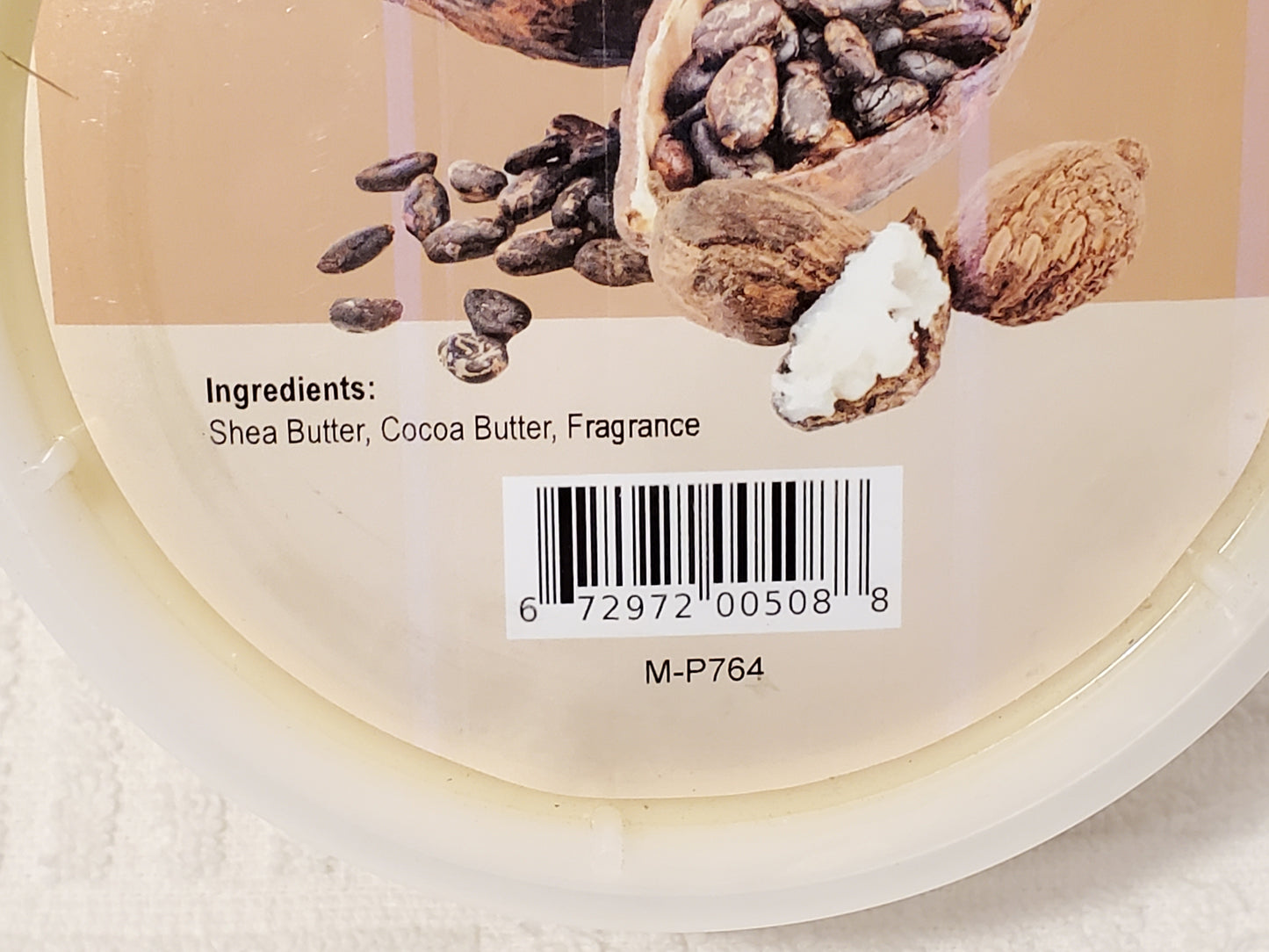 Raw Cocoa Shea Butter Natural Moisturizers Nutrients 1 lb Plastic Container