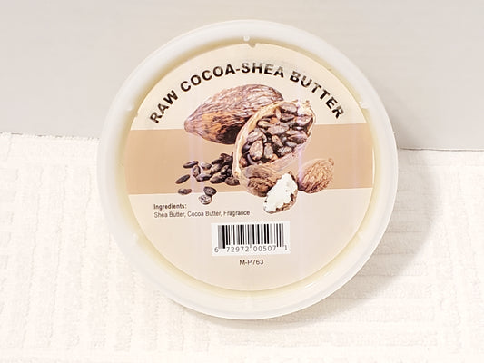 Raw Cocoa Shea Butter Natural Moisturizers Nutrients 8 oz Plastic Container