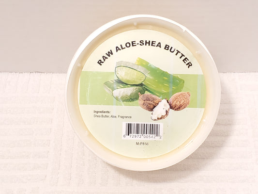Raw Aloe Shea Butter 100% Natural Skin Hair Care 15 oz Plastic Container