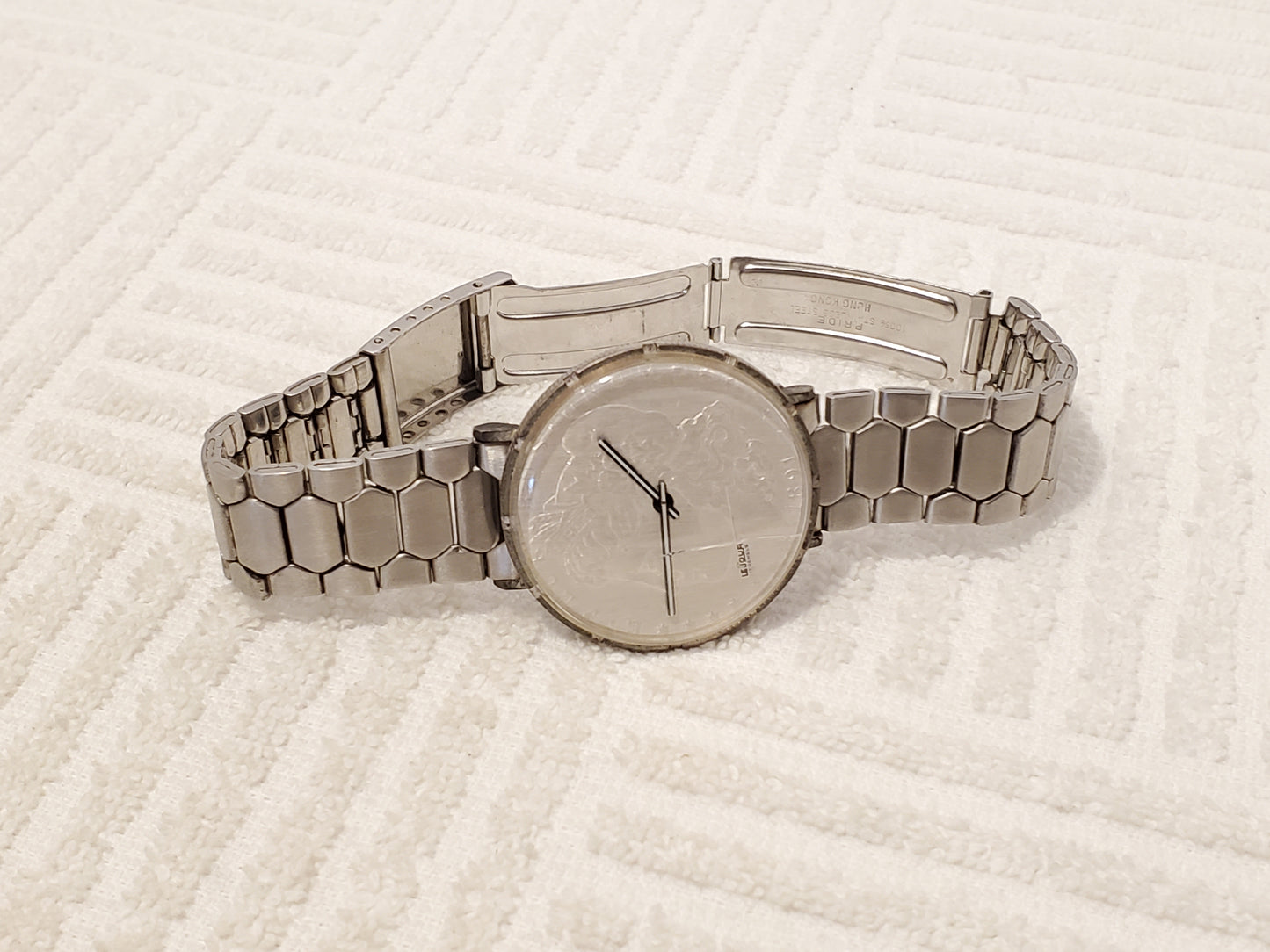 Vintage Le Jour 1891 Genuine Silver Dollar Coin Watch Seventeen Jewels Stainless Steel