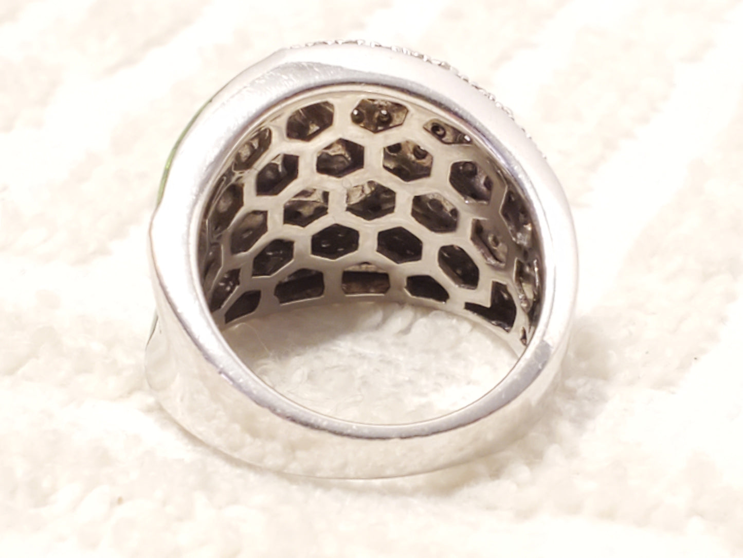 Green Enamel 925 Sterling Silver Diamonds Womens Ring JBWR Jewelry Made in India