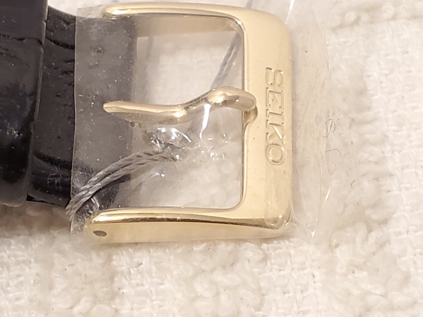 Vintage Seiko Solar Tank Men's Watch Roman Numerals White Dial Black Strap